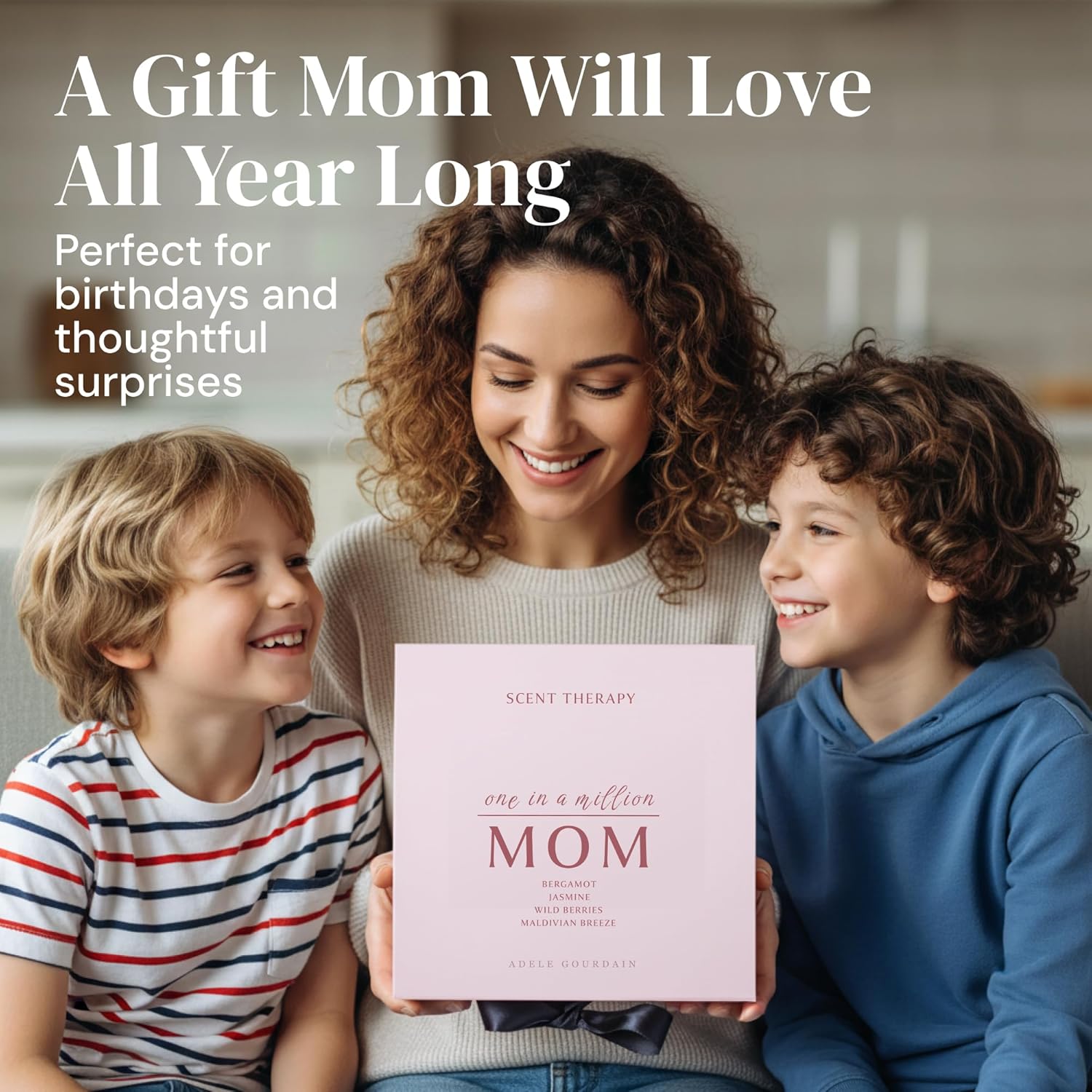 ADELEGOURDAIN Scented Candle Gift Set for Mom Long Lasting Aromatherapy Candles in Gift Box Perfect for Mother's Day or Birthday Present - View 8 of 9