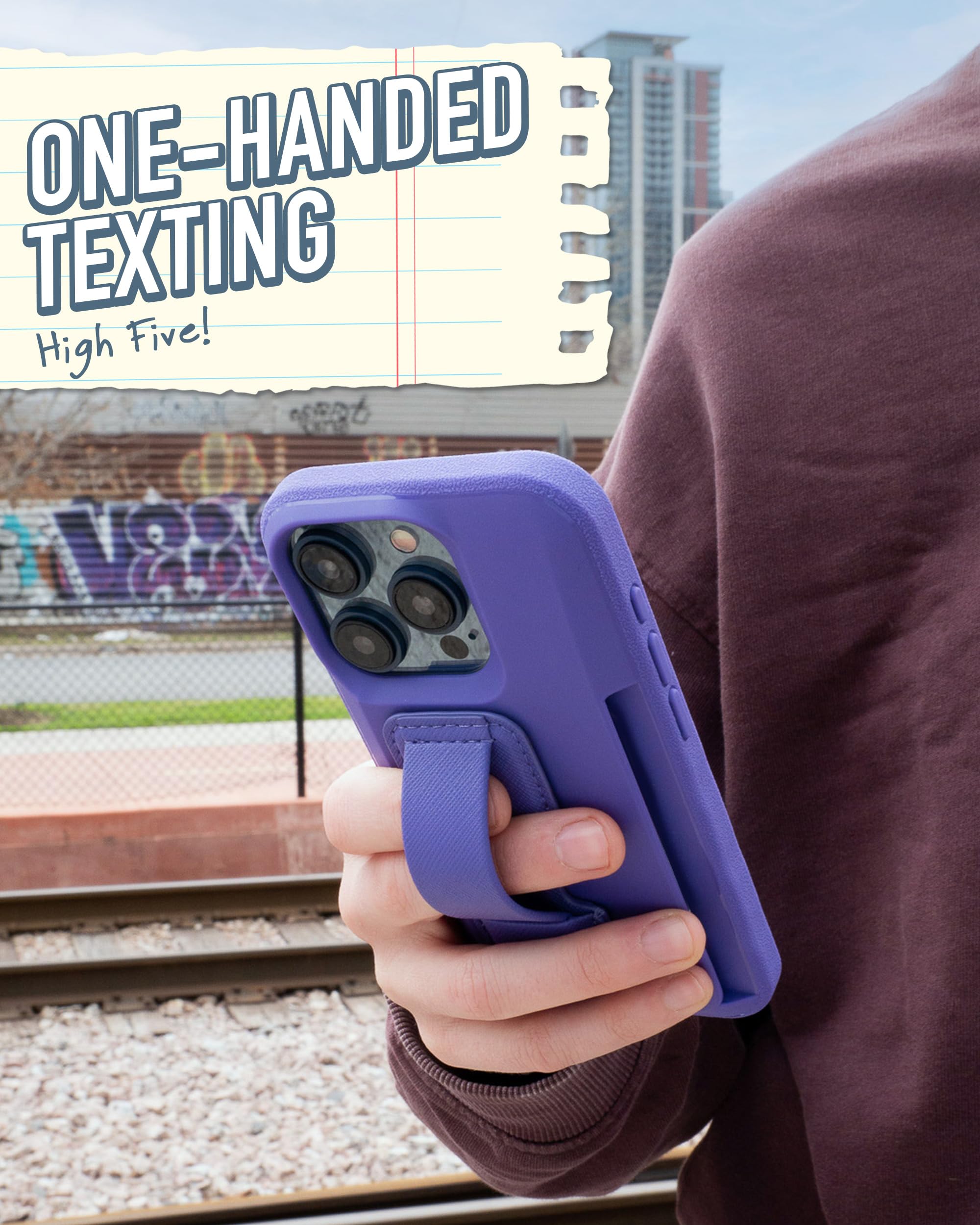 Smartish Smartish Phone Grip Loop - Prop Tart - Pop Out Finger Strap and Holder with Kick Stand [Compatible with All iPhone and Android Phones] - Checkerboard - View 4 of 7