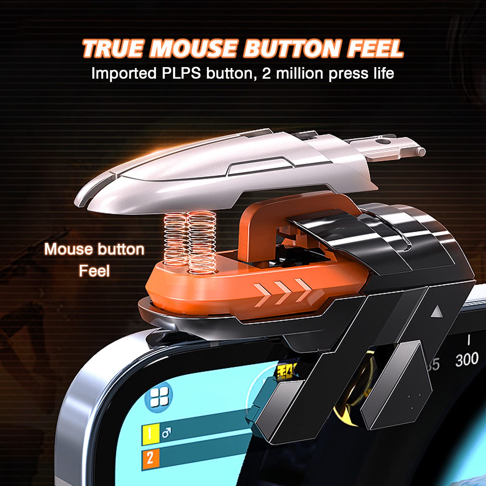 Newseego Newseego Mobile Gaming Trigger Six-Finger Game Controller for iPhone and Android Mechanical Black Design Sensitive Shooter Controller - View 6 of 7