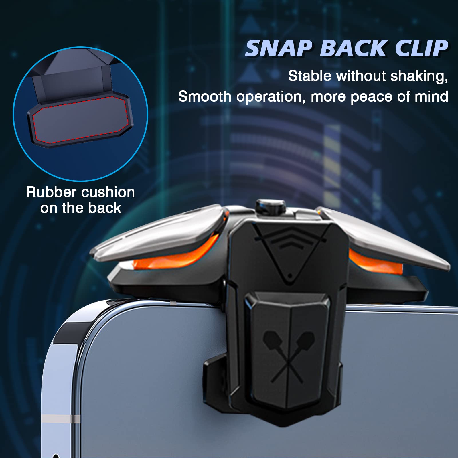 Newseego Newseego Mobile Game Controller Sensitive Trigger Shooter for iPhone Android Six-Finger Joysticks Aim Fire Keys for Survival Games - View 4 of 7