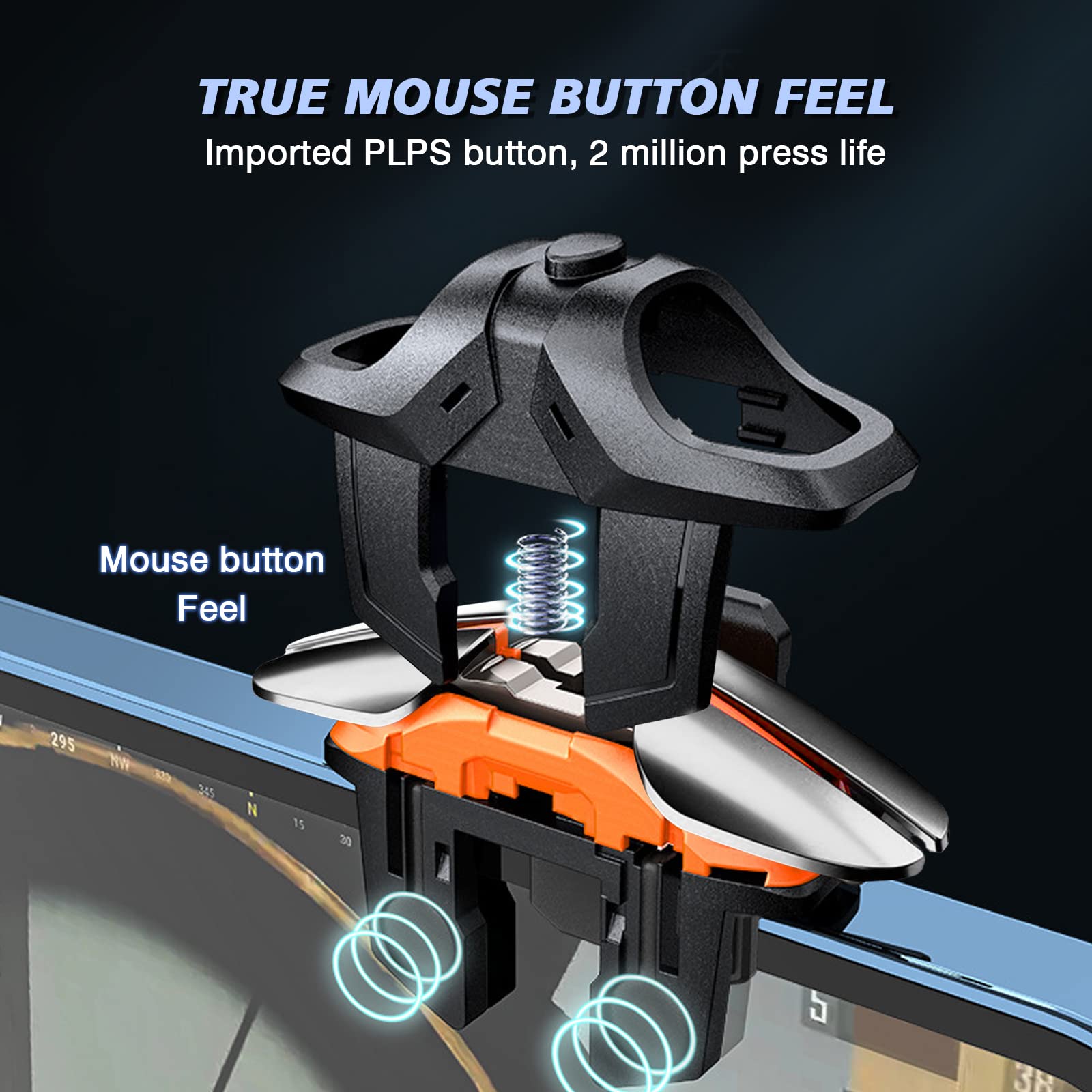 Newseego Newseego Mobile Game Controller Sensitive Trigger Shooter for iPhone Android Six-Finger Joysticks Aim Fire Keys for Survival Games - View 6 of 7