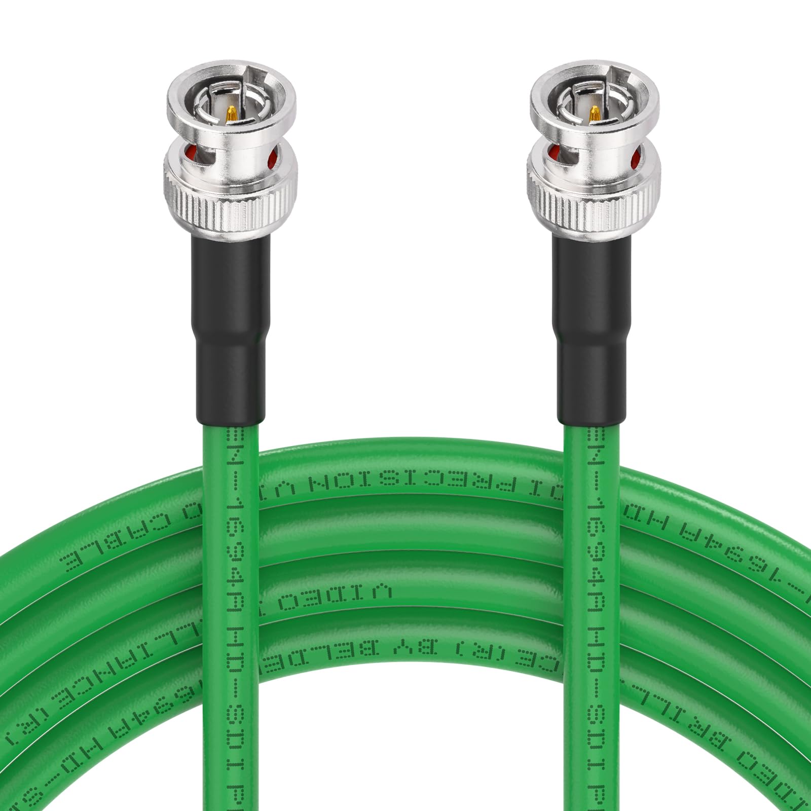 Superbat 3G 6G 12G SDI Cable 50ft Belden 1694A Green BNC Cable 75 ohm,Support UHD 3G-SDI 6G-SDI 4K 6K Video Recoder Converter, Precision SDI Camera