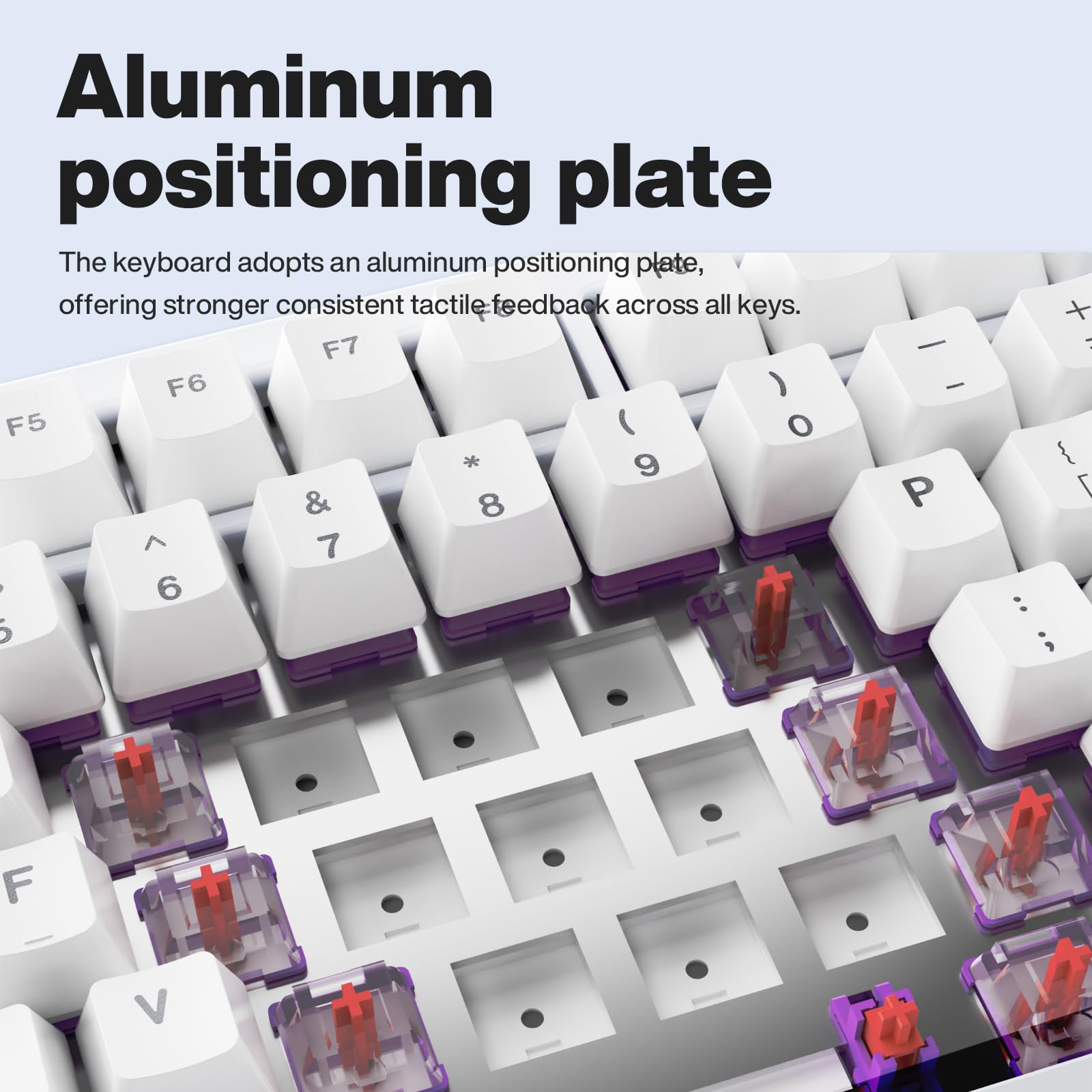 GK GAMAKAY TK75 75% Hot Swap RGB Bluetooth 5.0 2.4GHz Wireless USB-C Wired Mechanical Keyboard with Knob Control, PBT Cherry Profile Keycaps Gaming - View 5 of 9