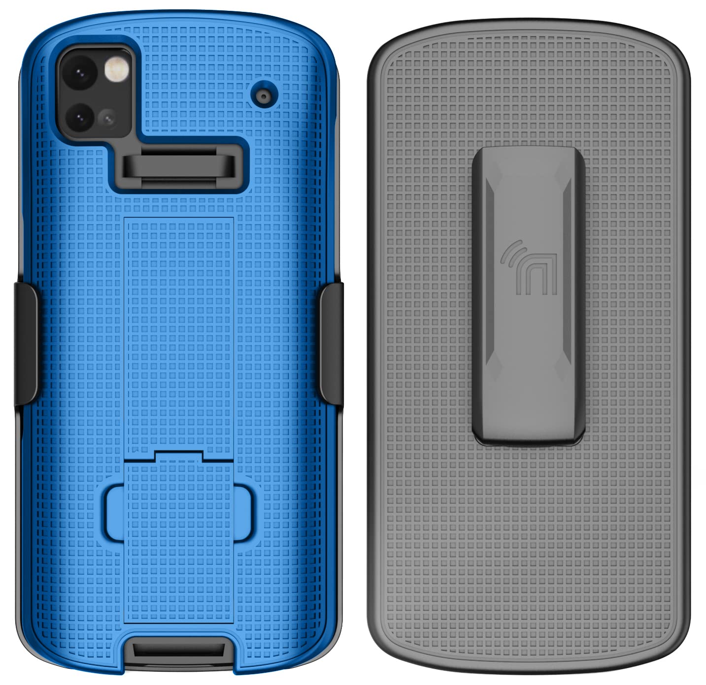 Case with Clip for Zebra TC53 TC58 Mobile Computer Scanner, Nakedcellphone Slim Hard Shell Cover with Kickstand and [Rotating Ratchet] Belt Hip - View 2 of 9