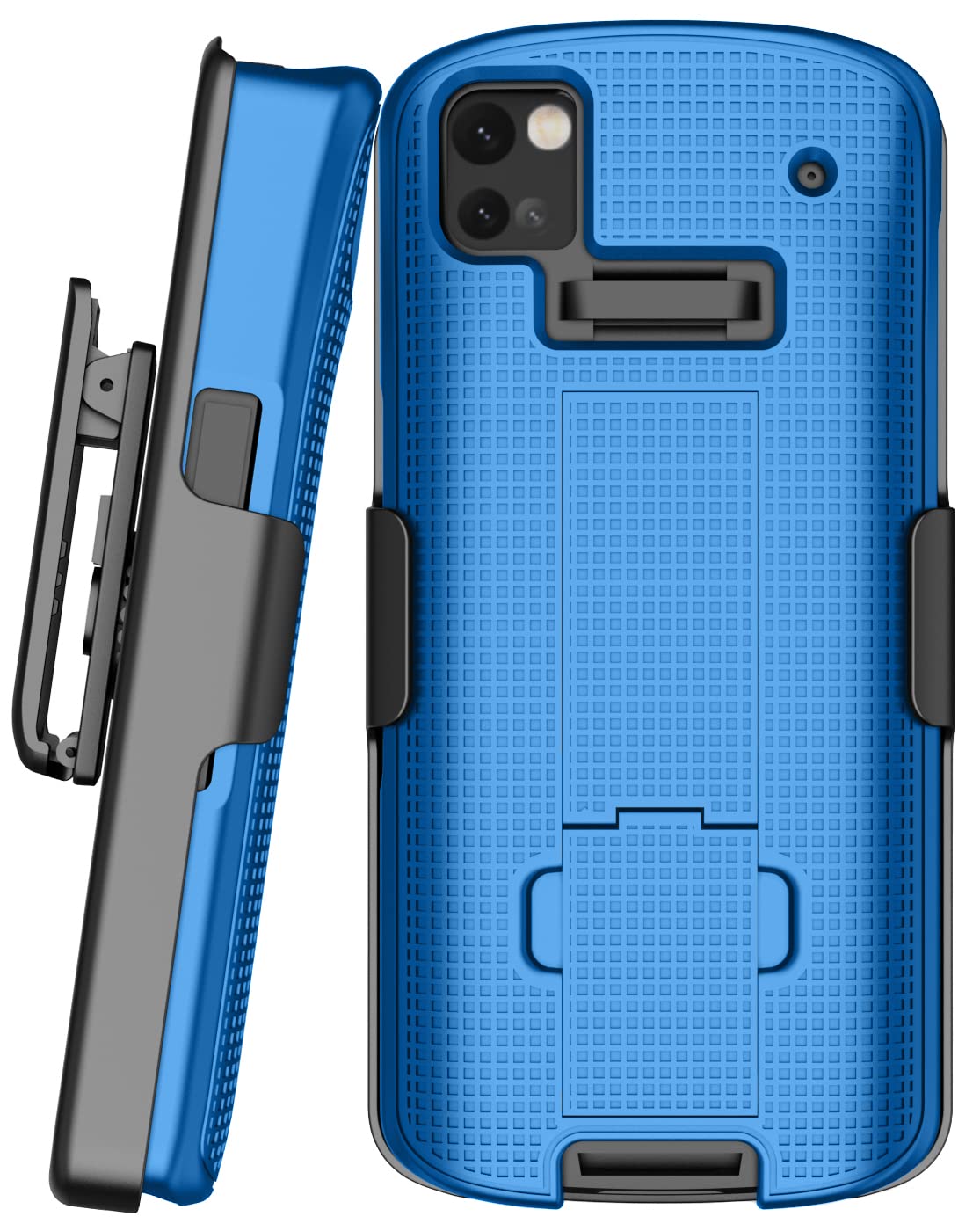 Case with Clip for Zebra TC53 TC58 Mobile Computer Scanner, Nakedcellphone Slim Hard Shell Cover with Kickstand and [Rotating Ratchet] Belt Hip - View 8 of 9