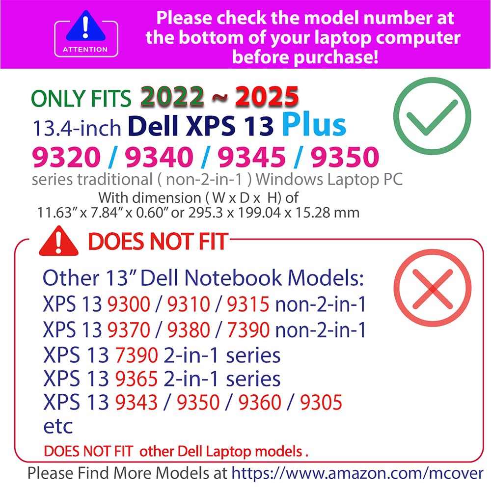 mCover mCover Case for 2022 2023 13.4 Dell XPS 13 Plus 9320 Traditional Notebook Aqua Color - View 4 of 8