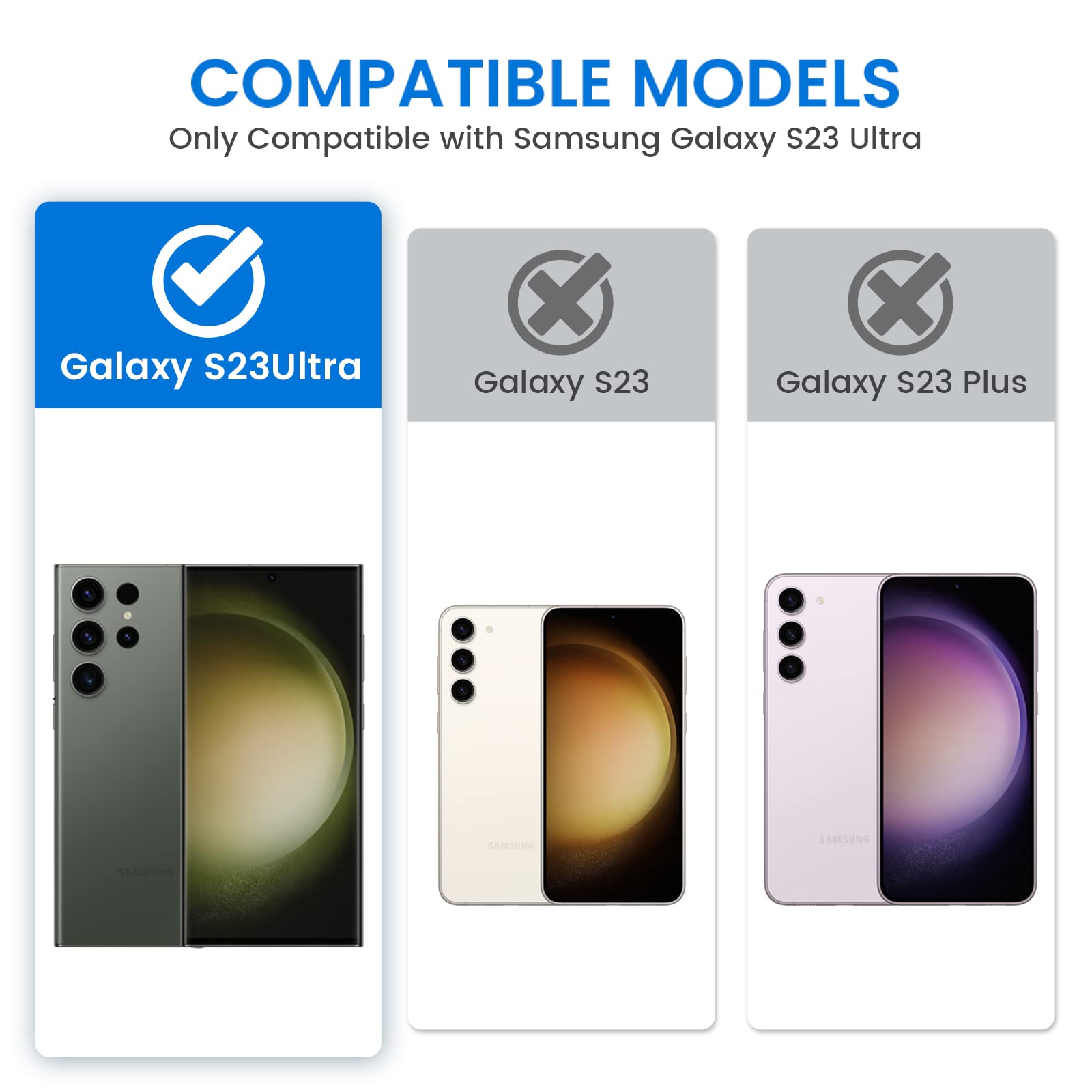 VEGO Galaxy S23 Ultra Case with Kickstand Slide Camera Cover Rugged Belt Clip Holster Full Body Drop Tested Protective Case Black - View 2 of 9