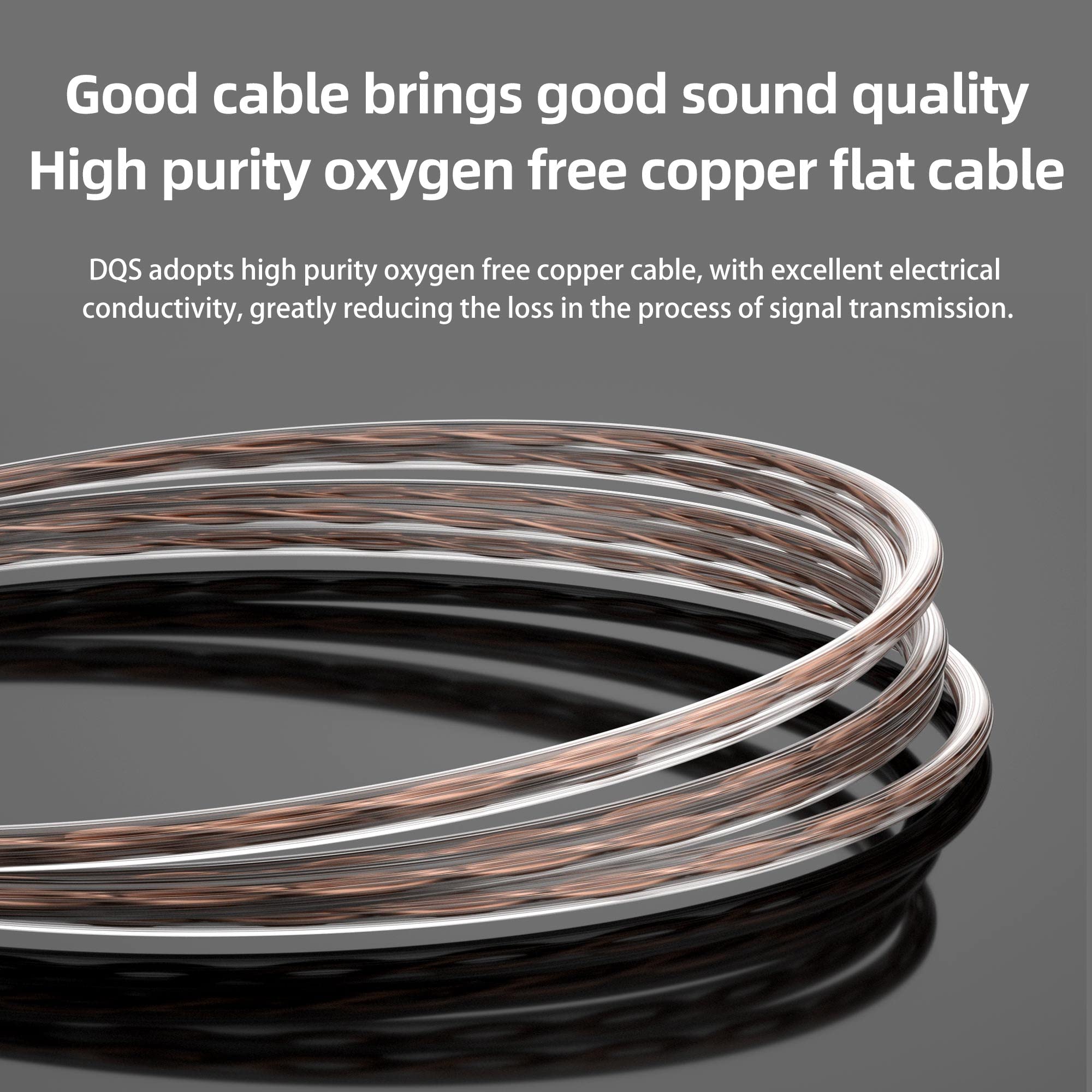 KZ DQS Dynamic Driver Semi-Open HiFi Sound in-Ear Headphones Earphones Earbuds, KZ Extra Bassy Drummer in Ear Monitor Headset (Black, Without Mic) - View 8 of 9