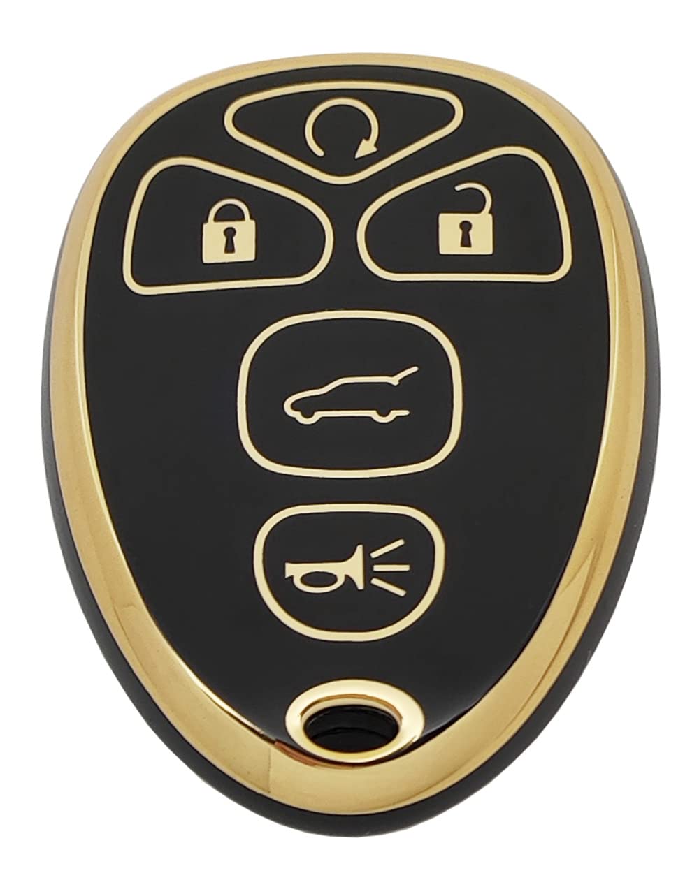 AYGUCEKE TPU Protective Key Fob Cover Case Compatible with GMC Acadia Yukon Cadillac Escalade SRX Chevy Suburban Tahoe Traverse Buick Enclave Pontiac - View 4 of 6