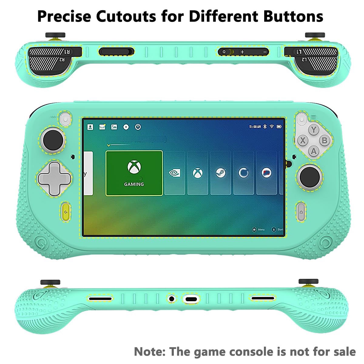 JCHPINE Silicone Cover Case for Logitech G Cloud Gaming Handheld Protective Skin Sleeve and Screen Film Protector Teal Accessories - View 4 of 7
