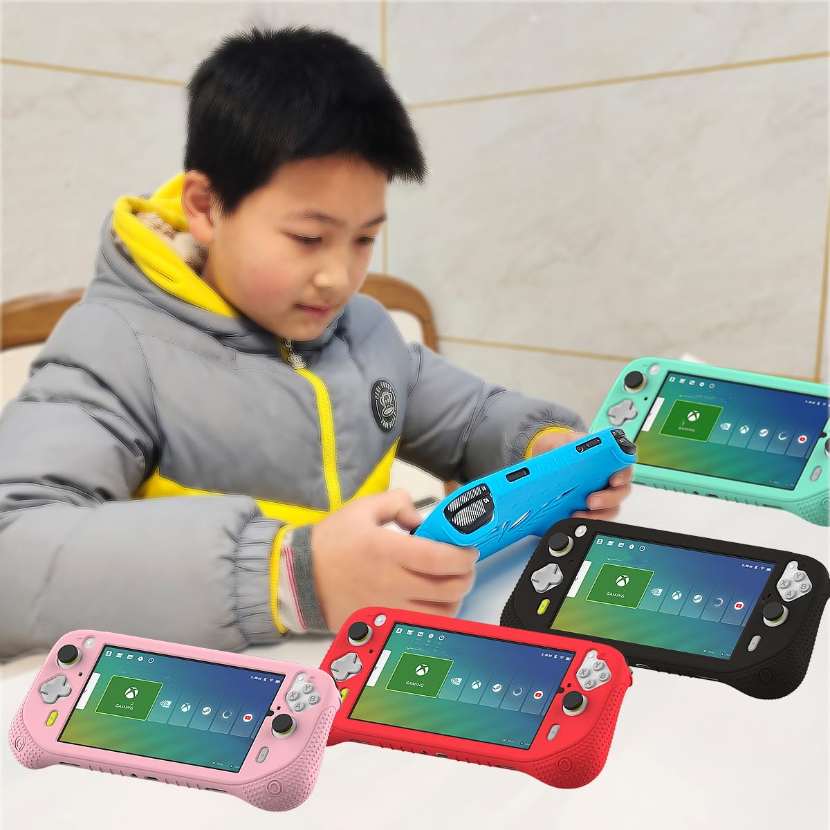 JCHPINE Silicone Cover Case for Logitech G Cloud Gaming Handheld Protective Skin Sleeve and Screen Film Protector Teal Accessories - View 7 of 7