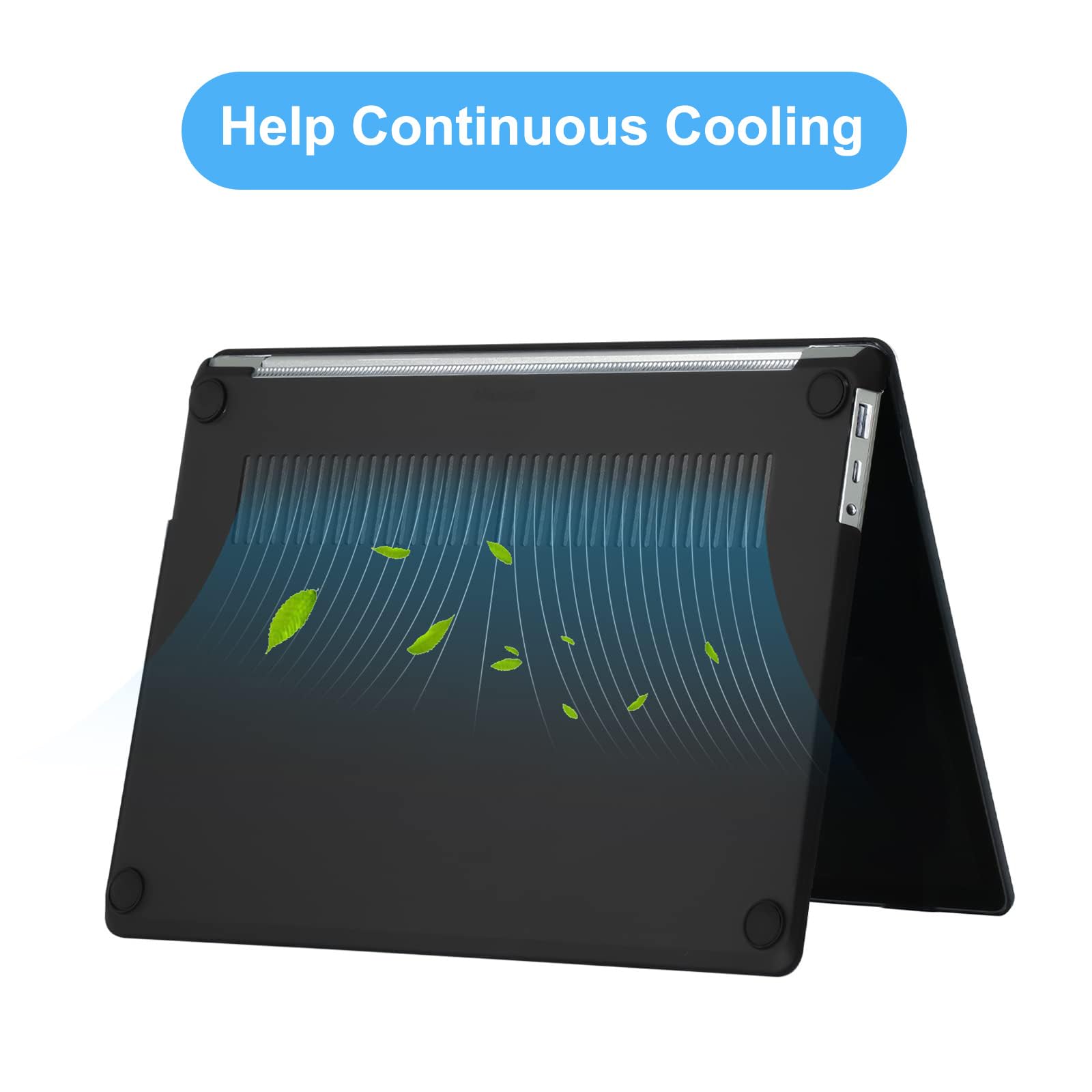 MOSISO MOSISO Protective Hard Shell Case for Surface Laptop 5 4 3 13.5 inch Models 1951 1868 Black Plastic Cover - View 3 of 7