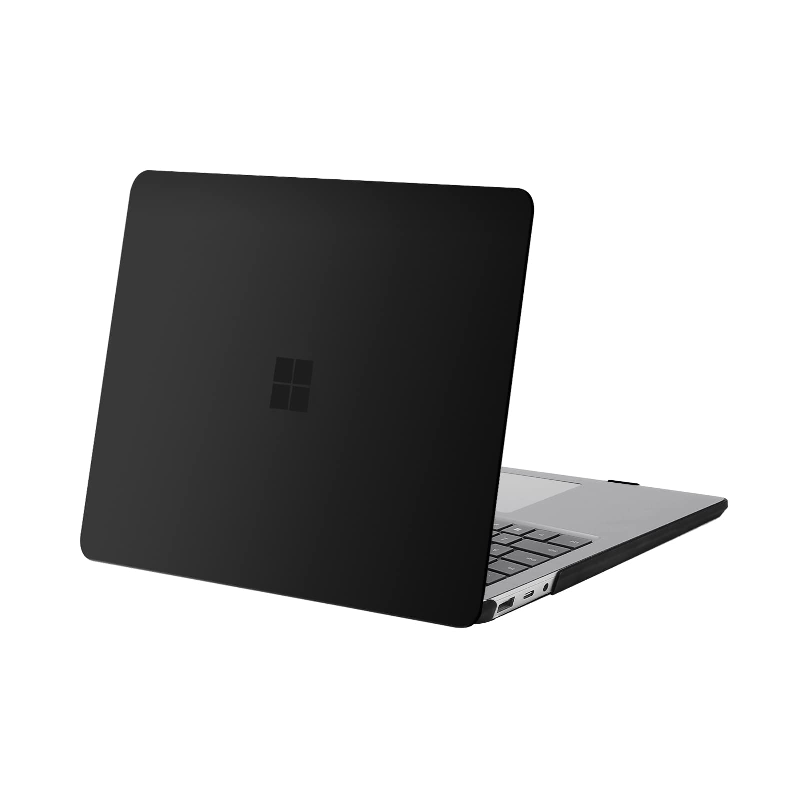 MOSISO Protective Hard Shell Case for Surface Laptop 5 4 3 13.5 inch Models 1951 1868 Black Plastic Cover