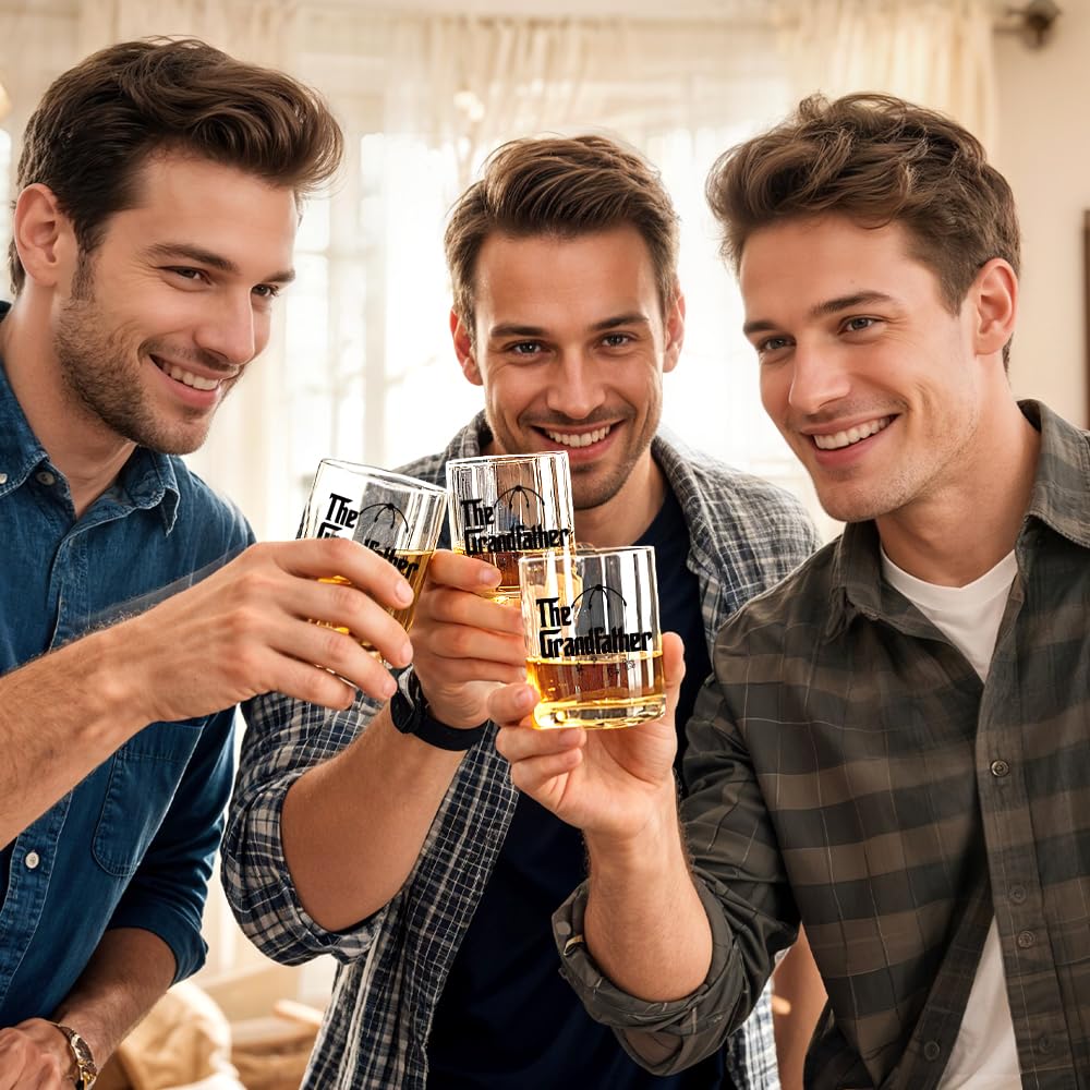 RZHV RZHV Grandfather Crib Bell Whiskey Glass Funny Gift for Men Dad Uncle Grandpa Father's Day Anniversary Birthday - View 5 of 6