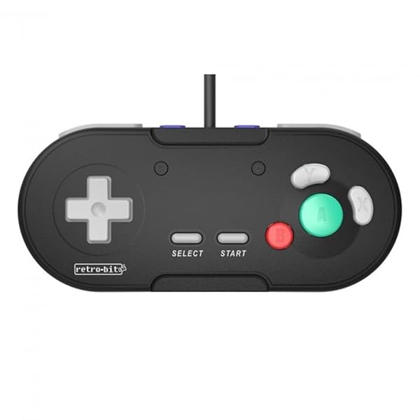 Retro-Bit Retro Bit Legacy GC Wired Controller for GameCube and Wii Black Official Original - View 4 of 8