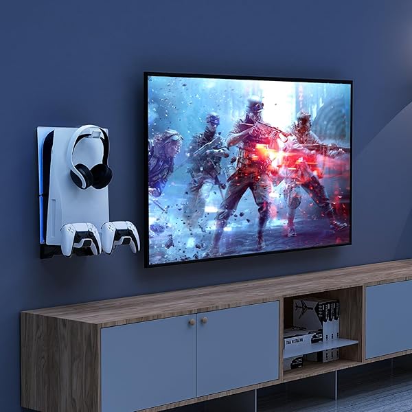 NexiGo Upgrade Your Gaming: NexiGo PS5 Wall Mount Kit with Charging Station & Dual Controller Chargers - Compatible with PS5 & PS5 Pro - View 9 of 10