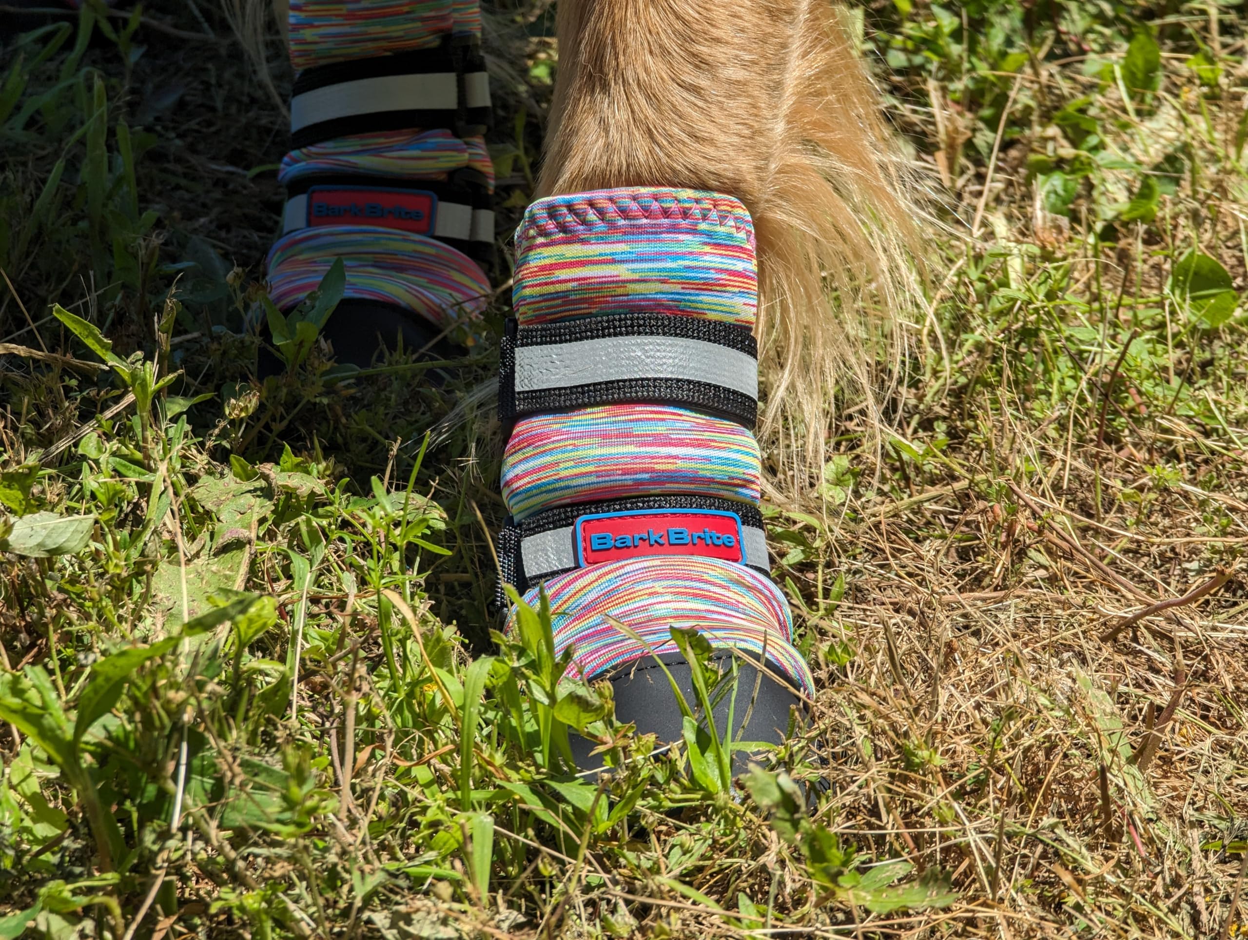 Bark Brite All Weather Neoprene Dog Boots with Reflective Straps Available in 5 Sizes Turquoise XL - View 6 of 7