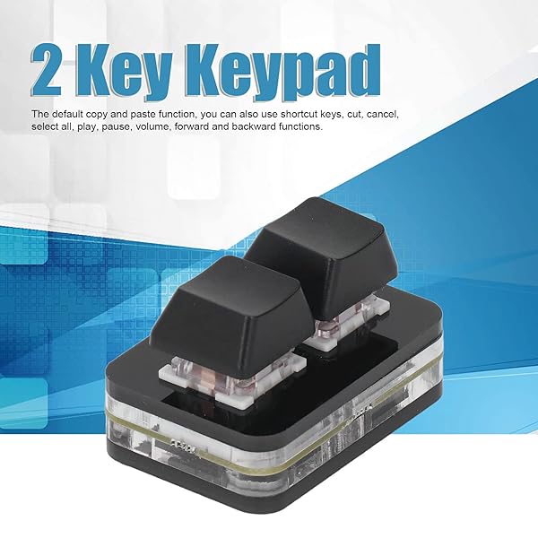 GOWENIC GOWENIC 2 Keys Red Axis USB Mechanical Gaming Keyboard Hotswap Mini One Handed with Macro Programming Black - View 5 of 11