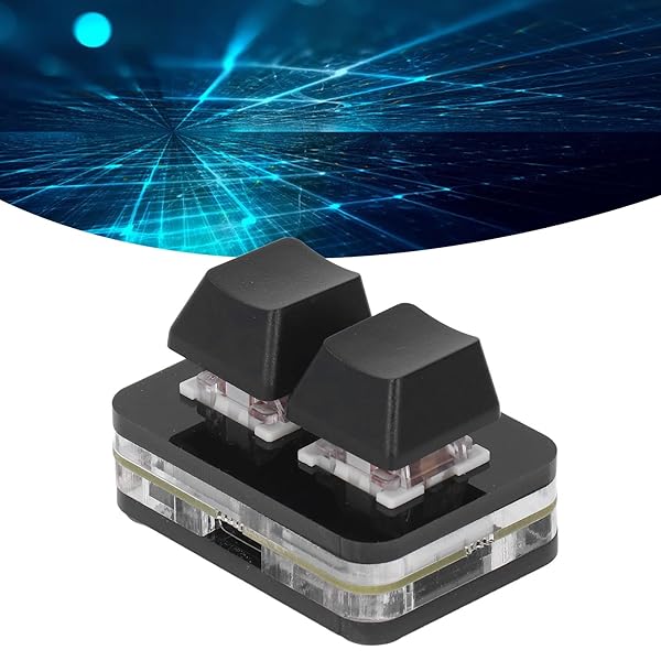 GOWENIC GOWENIC 2 Keys Red Axis USB Mechanical Gaming Keyboard Hotswap Mini One Handed with Macro Programming Black - View 6 of 11