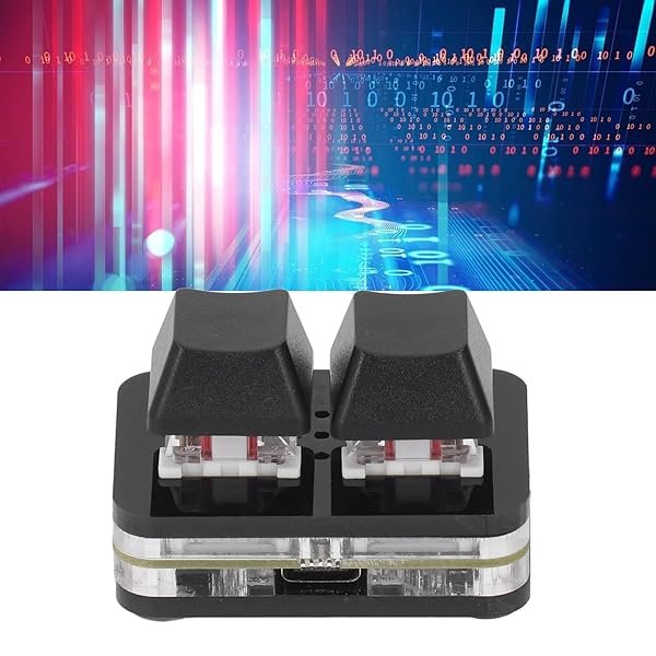 GOWENIC GOWENIC 2 Keys Red Axis USB Mechanical Gaming Keyboard Hotswap Mini One Handed with Macro Programming Black - View 7 of 11