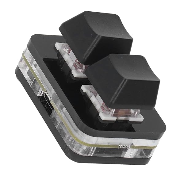 GOWENIC GOWENIC 2 Keys Red Axis USB Mechanical Gaming Keyboard Hotswap Mini One Handed with Macro Programming Black - View 8 of 11