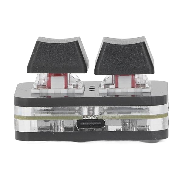 GOWENIC 2 Keys Red Axis USB Mechanical Gaming Keyboard Hotswap Mini One Handed with Macro Programming Black