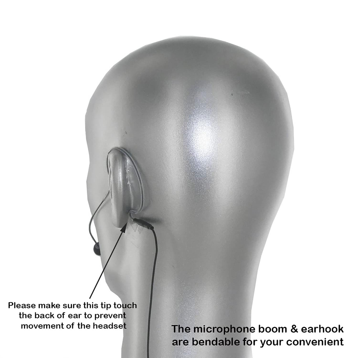 Rannsgeer Mini Headset Microphone Replacement Earhook Headset Mic for Audio Technica Wireless System (Tan) - View 3 of 4