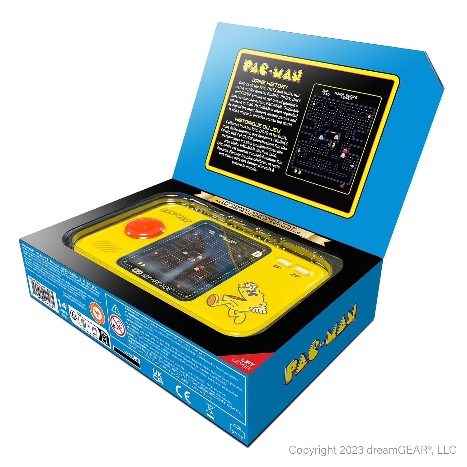 My Arcade My Arcade Pac-Man Pocket Player Pro Retro Gaming Console with 2.75 Inch Color Display for Family Game Night and Ergonomic Design - View 7 of 8