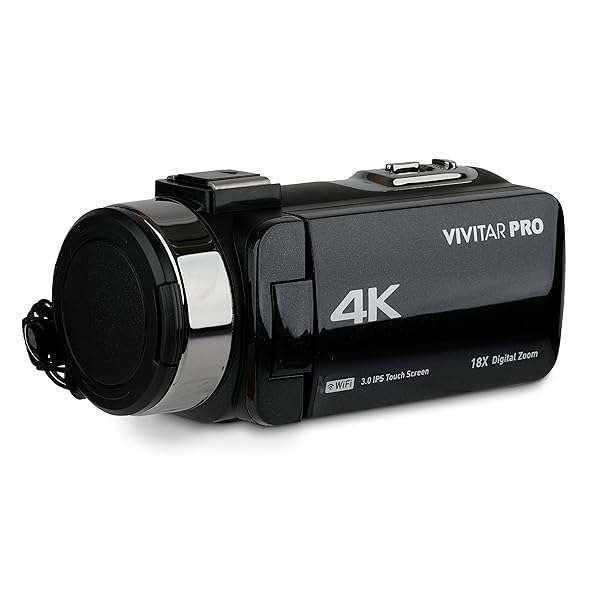 Vivitar 4K Video Camera: Wi-Fi Ultra HD Camcorder with 18x Zoom, Night Vision & Touchscreen for Vlogging