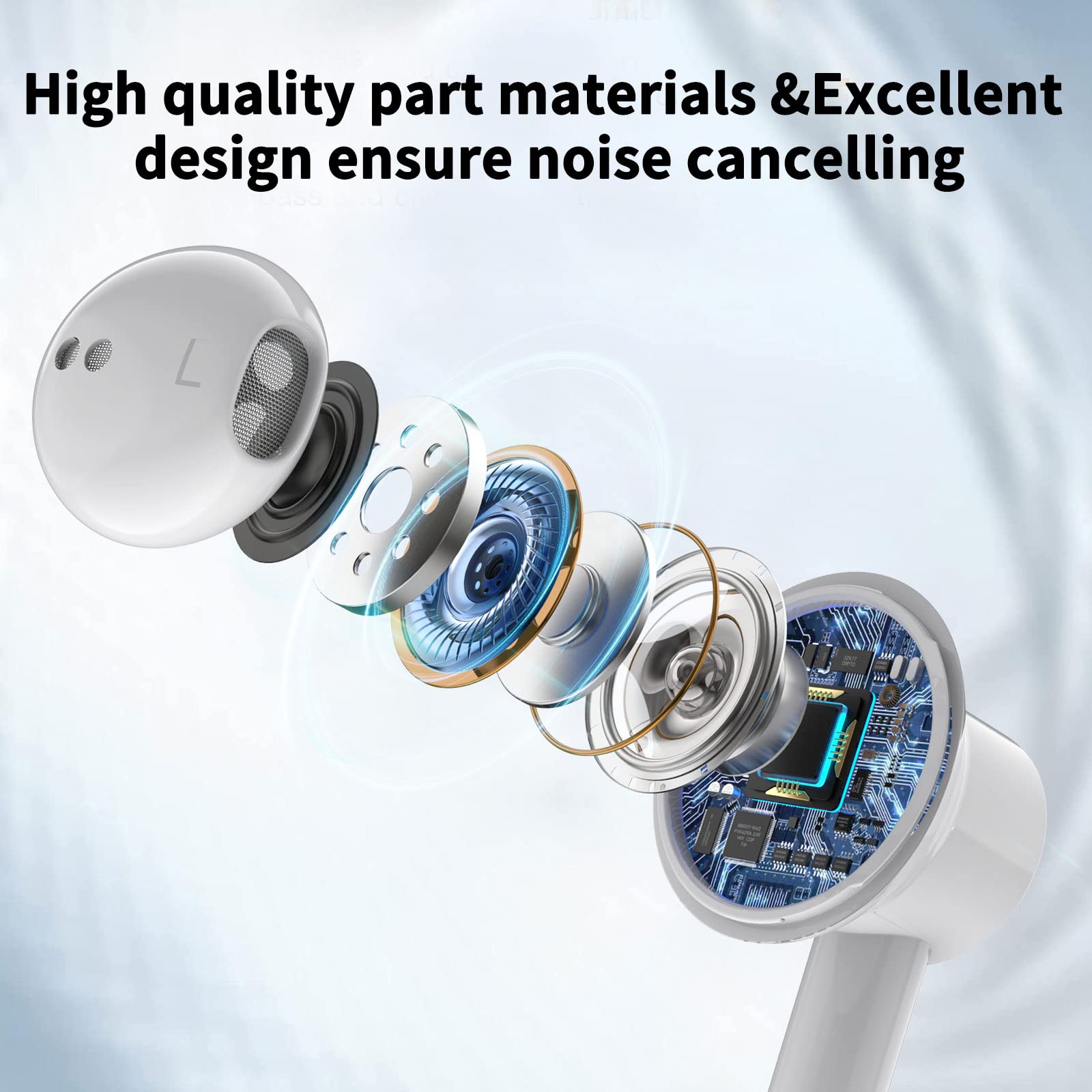 Wired Earphones 3.5mm Jack Headphones with Microphone for Samsung Galaxy A25 A15 A14 A23 A52 S10, Noise Cancelling Wire Earbuds with Case Magnetic - View 2 of 7