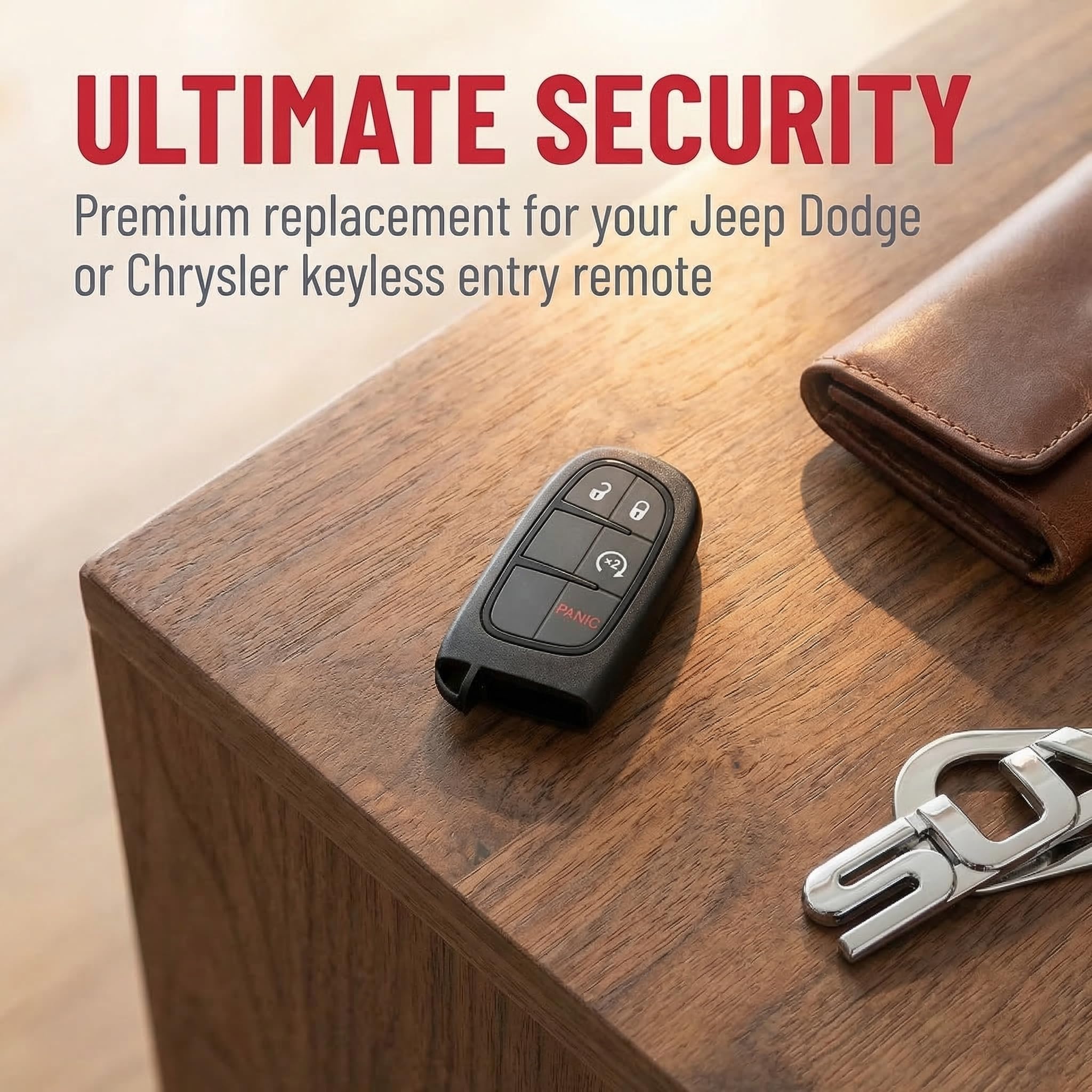 Key Fob Remote Replacement Fits for 2013 2014 2015 2016 2017 2018 Dodge Ram 1500 2500 3500 4500 Laramie Outdoorsman SLT SXT Pickup Truck Smart Car - View 4 of 5