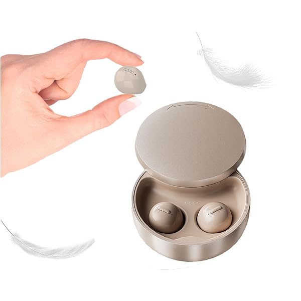 Loluka Small Invisible Earbuds Mini Wireless Bluetooth Earpiece Discreet Headphones for Work and Sports with Mic