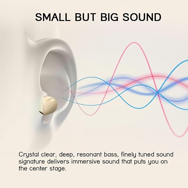 Loluka Loluka Small Invisible Earbuds Mini Wireless Bluetooth Earpiece Discreet Headphones for Work and Sports with Mic - View 8 of 9