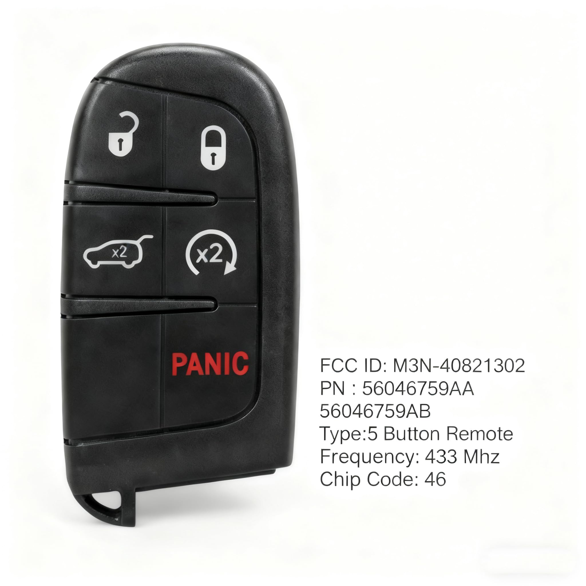 Key Fob Remote Replacement Fits for Jeep Grand Cherokee 2014 2015 2016 2017 2018 2019 2020 2021 Proximity Smart Key Car Keyless Entry Remote Start - View 2 of 6