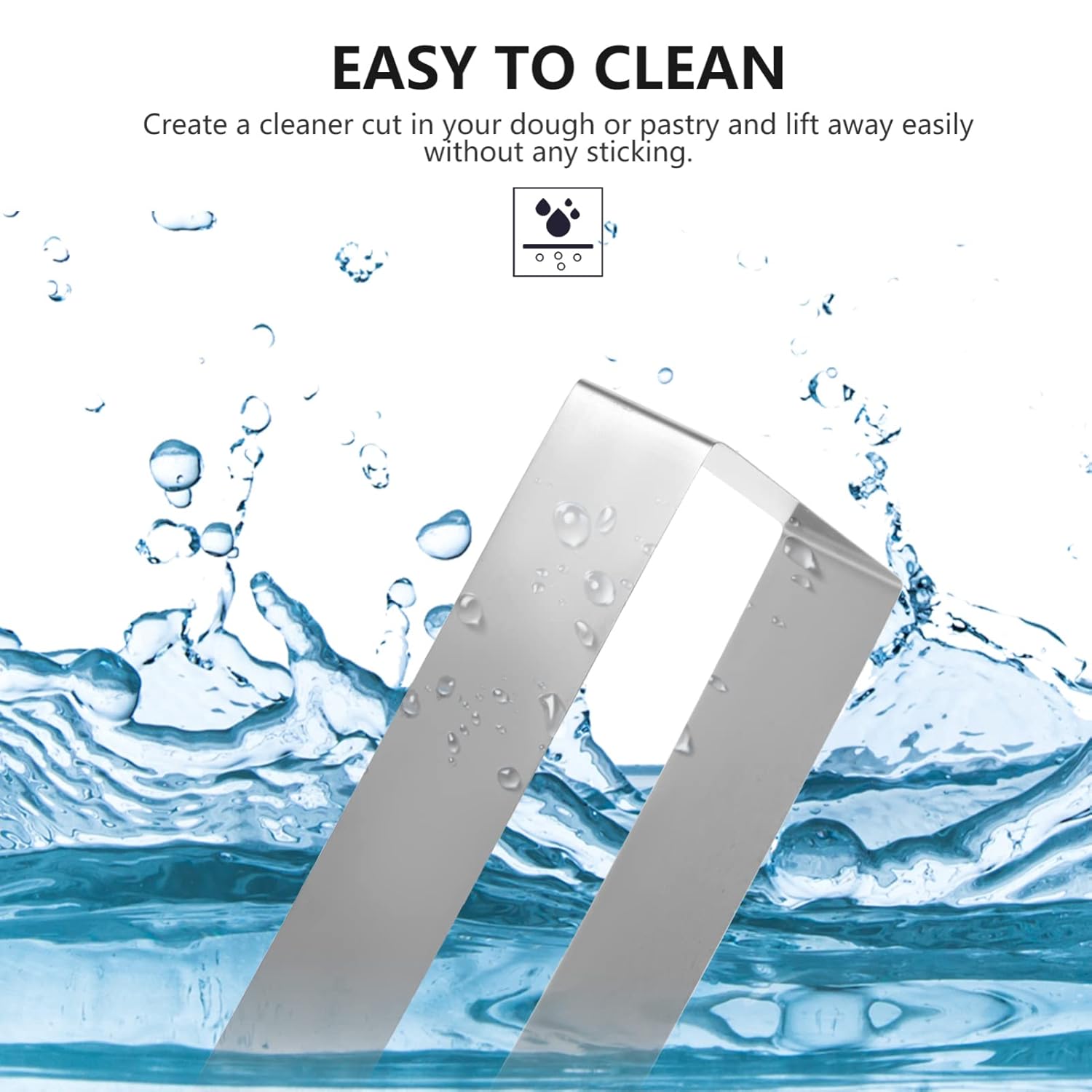 DOITOOL DOITOOL Cookie Cake Set 3Pcs Stainless Steel Mousse Cake Ring Square Cutter Pastry Tool for Birthday Party Desserts - View 5 of 9