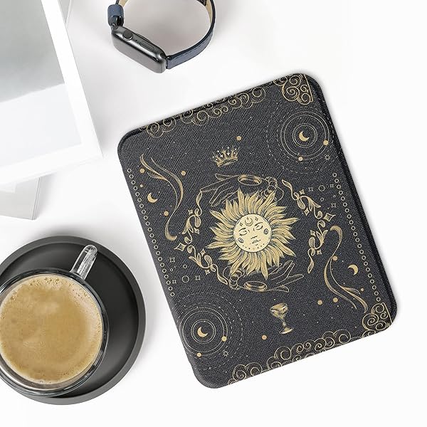 kwmobile KWMobile Tarot Card Case for Barnes & Noble Nook Glowlight 4/4e - Stylish eReader Cover in Dark Blue/Yellow/Black - View 4 of 10