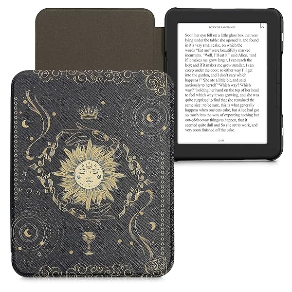 kwmobile KWMobile Tarot Card Case for Barnes & Noble Nook Glowlight 4/4e - Stylish eReader Cover in Dark Blue/Yellow/Black - View 10 of 10