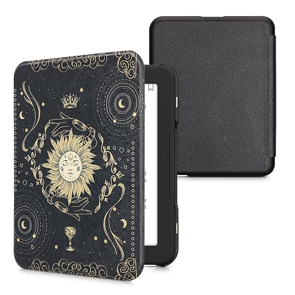 kwmobile KWMobile Tarot Card Case for Barnes & Noble Nook Glowlight 4/4e - Stylish eReader Cover in Dark Blue/Yellow/Black - View 3 of 10