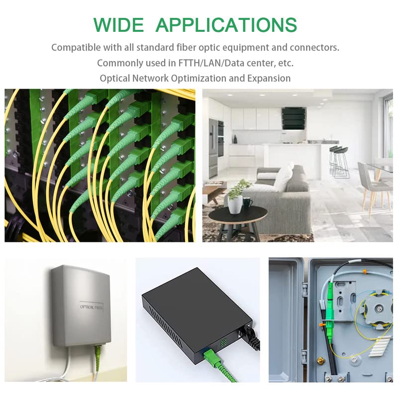 Single Mode Fiber Patch Cables OS2 LC to LC 20m(65ft), Options 7inch~1000ft, SM Singlemode Fiber Optic Cable 10G SMF LSZH Duplex 9 125?m OD 2.0mm - View 7 of 7