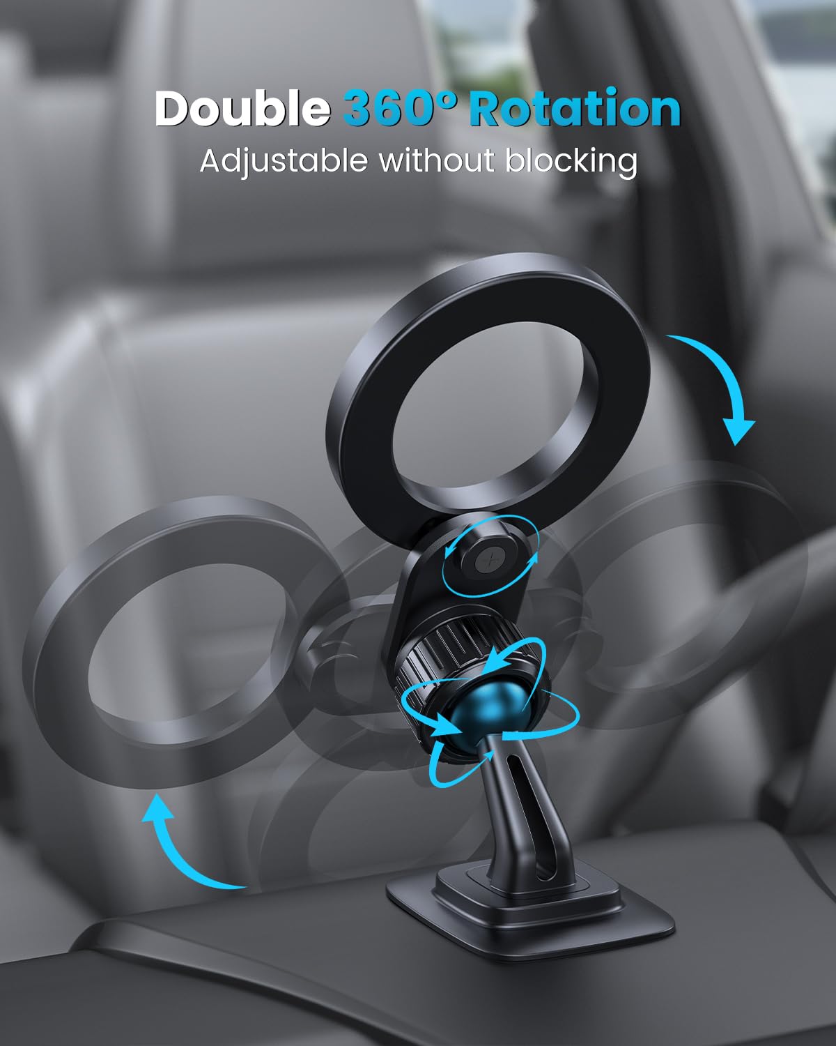 APPS2Car 2-Pack Compatible for Magsafe Phone Holder for Car - Designed for iPhone 17 16 15 14 13 12 Official Magsafe Case - View 4 of 7