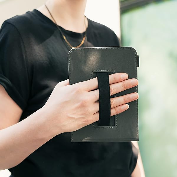 kwmobile KWMobile Dark Green Cover for Kobo Clara 2E & Tolino Shine 4 - Case with Strap & Stand - View 4 of 9