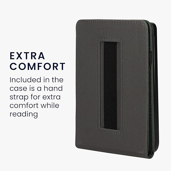 kwmobile KWMobile Dark Green Cover for Kobo Clara 2E & Tolino Shine 4 - Case with Strap & Stand - View 5 of 9