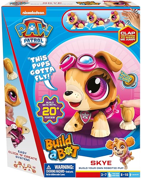 Build Your Own Paw Patrol Skye Bot: 20+ Pieces & Sticker Sheet for Kids Ages 3-10