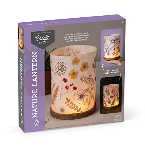 Craft Crush Craft Crush Nature DIY Lantern Kit: Fun Garden Decor & Creative Art Project for Kids, Teens & Adults - Perfect for Parties & School!