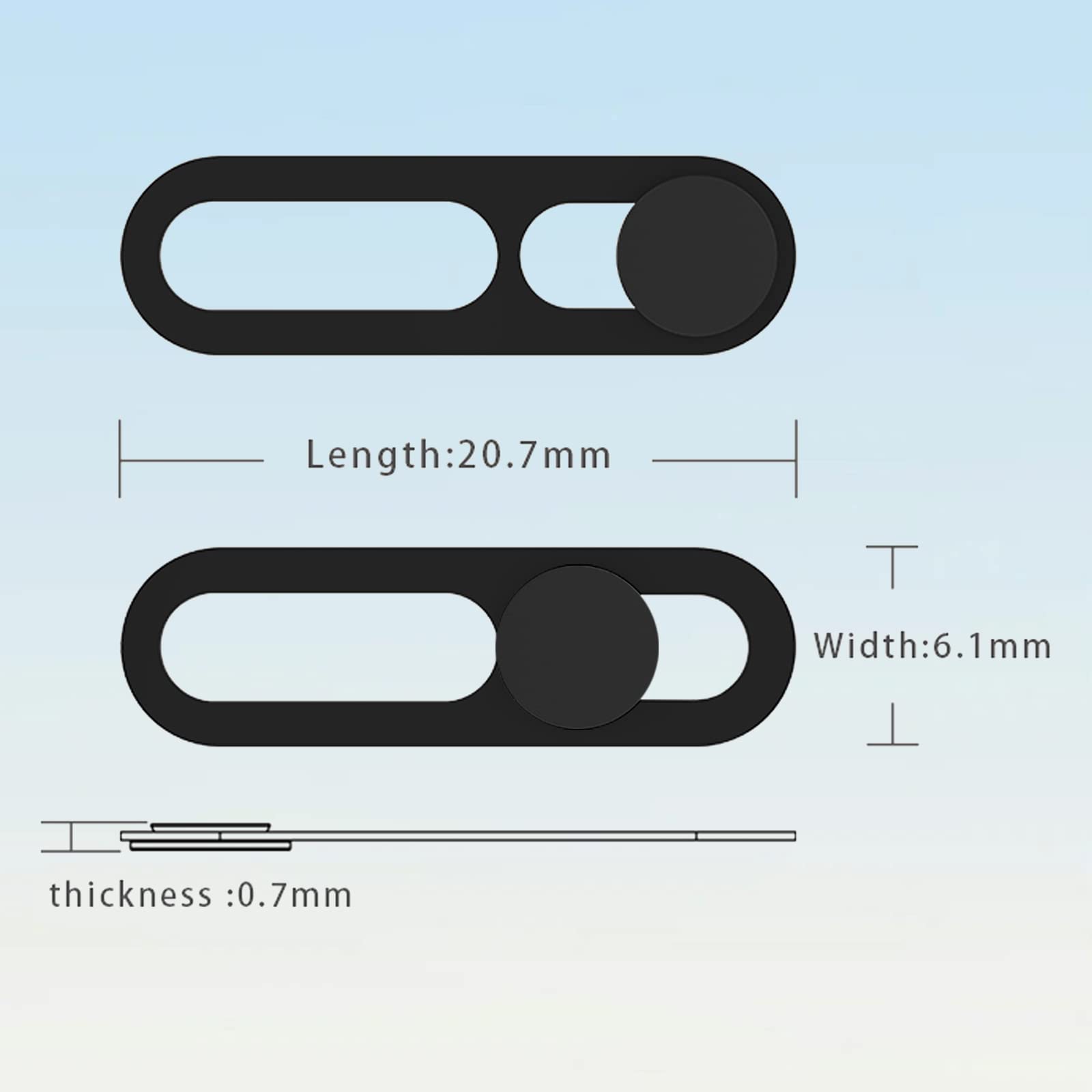 MakLuen MakLuen Phone Camera Cover for iPhone 14 Pro and Pro Max Privacy Protection Black - View 3 of 7