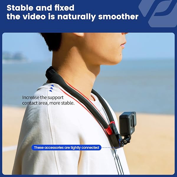 Fotopro Fotopro POV Neck Selfie Holder: Flexible Silicone Mount for Action Cameras & Phones - View 6 of 10