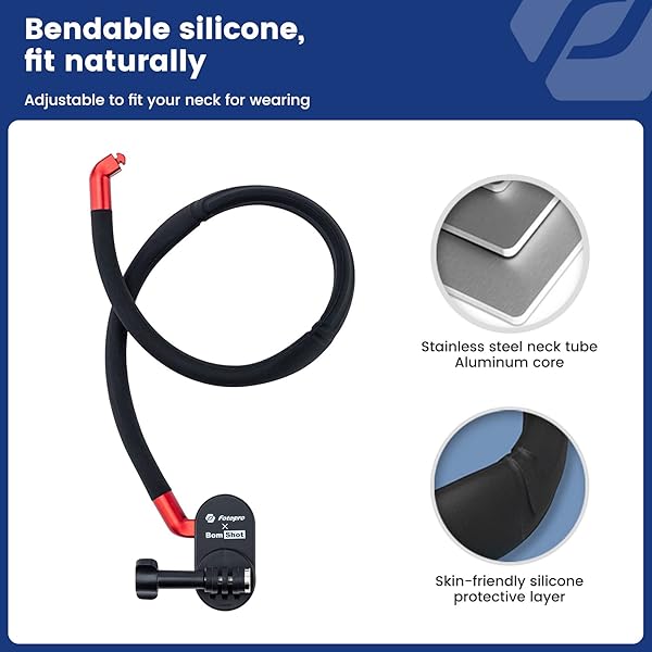 Fotopro Fotopro POV Neck Selfie Holder: Flexible Silicone Mount for Action Cameras & Phones - View 7 of 10