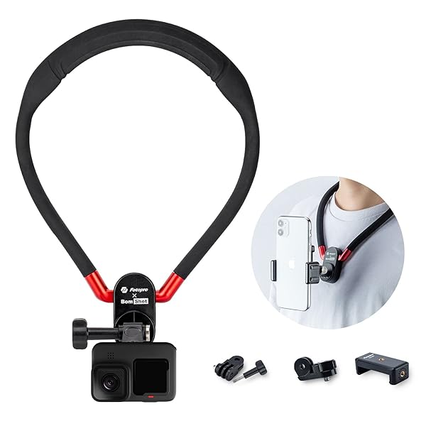 Fotopro Fotopro POV Neck Selfie Holder: Flexible Silicone Mount for Action Cameras & Phones - View 2 of 10