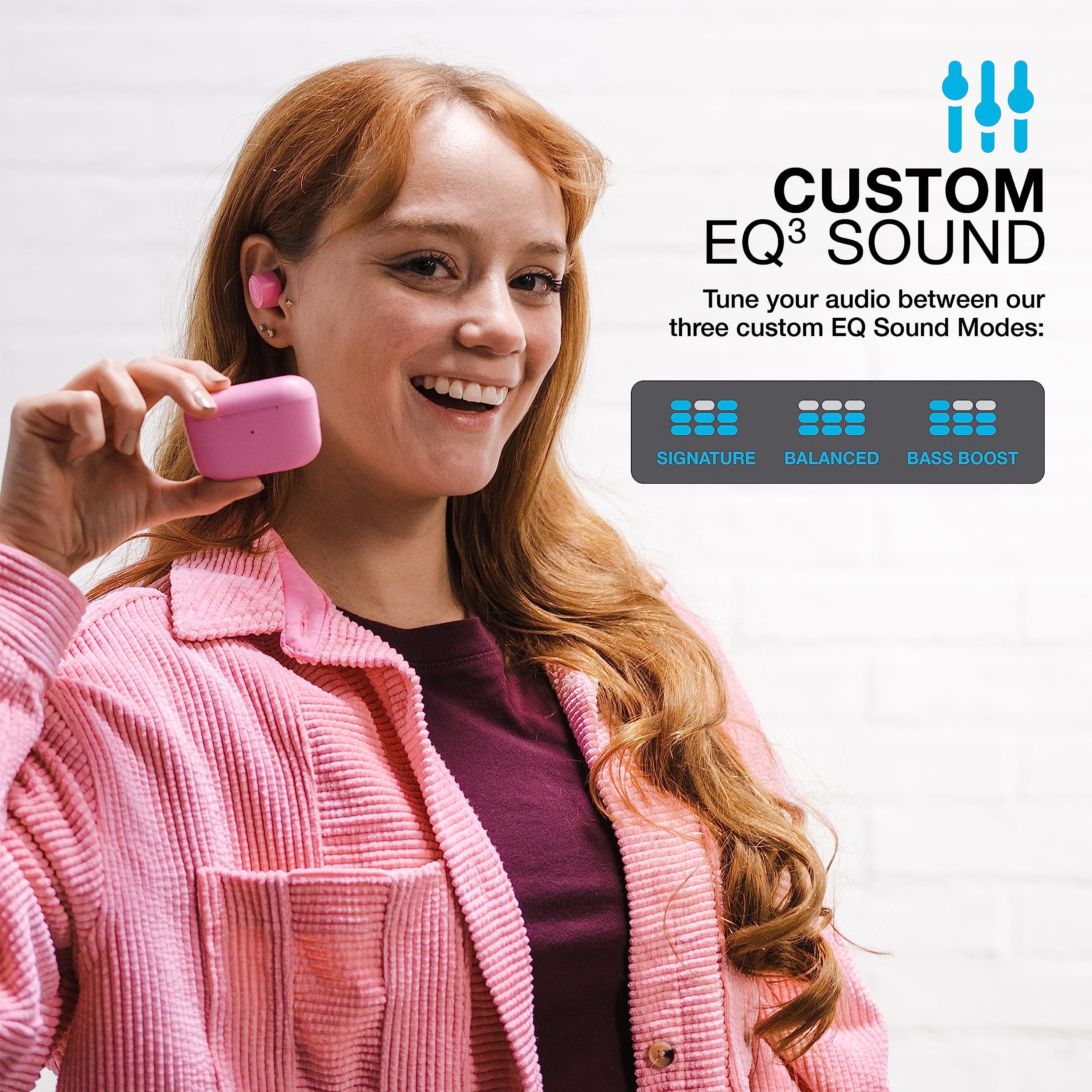 JLab JLab Go Air Pop Pink True Wireless Earbuds: IPX4, Dual Connect, Bluetooth 5, 3 EQ Settings - View 6 of 7