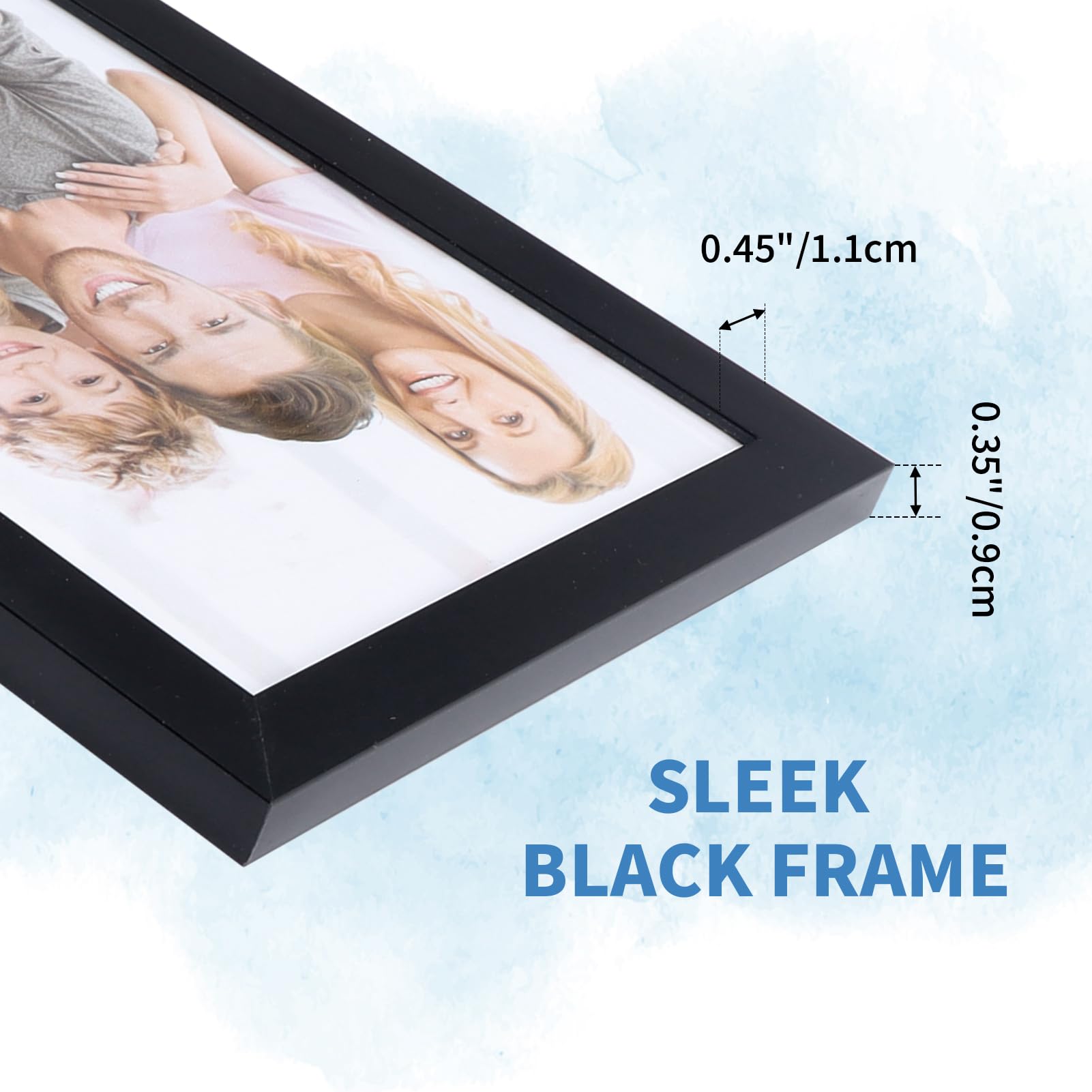WIFTREY WIFTREY 18 Pack 4x6 Black Picture Frames for Wall Hanging and Tabletop Display - View 3 of 8